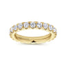 Eternity Band Wedding Ring in 14k Yellow Gold with Round Natural Diamond at Gabriel & Co.