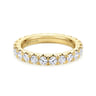 Eternity Band Wedding Ring in 14k Yellow Gold with Round Natural Diamond at Gabriel & Co.