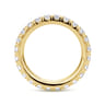 Eternity Band Wedding Ring in 14k Yellow Gold with Round Natural Diamond at Gabriel & Co.