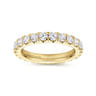 Eternity Band Wedding Ring in 14k Yellow Gold with Round Natural Diamond at Gabriel & Co.