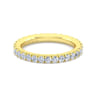 Eternity Band Wedding Ring in 14k Yellow Gold with Round Natural Diamond at Gabriel & Co.