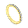 Eternity Band Wedding Ring in 14k Yellow Gold with Round Natural Diamond at Gabriel & Co.