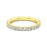Eternity Band Wedding Ring in 14k Yellow Gold with Round Natural Diamond at Gabriel & Co.