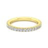 Eternity Band Wedding Ring in 14k Yellow Gold with Round Natural Diamond at Gabriel & Co.