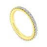 Eternity Band Wedding Ring in 14k Yellow Gold with Round Natural Diamond at Gabriel & Co.