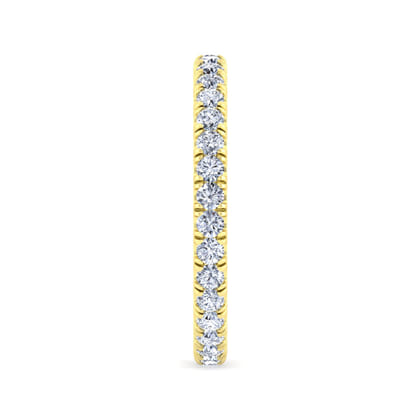 Avignon - 14K Yellow Gold French Pave Set Diamond Eternity Band