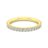 Eternity Band Wedding Ring in 14k Yellow Gold with Round Natural Diamond at Gabriel & Co.