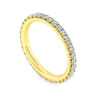 Eternity Band Wedding Ring in 14k Yellow Gold with Round Natural Diamond at Gabriel & Co.