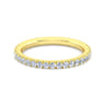 Eternity Band Wedding Ring in 14k Yellow Gold with Round Natural Diamond at Gabriel & Co.