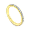 Eternity Band Wedding Ring in 14k Yellow Gold with Round Natural Diamond at Gabriel & Co.