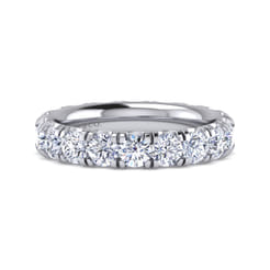 Avignon - 14k White Gold Diamond Eternity Band
