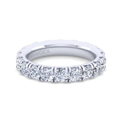 Avignon - 14k White Gold Diamond Eternity Band