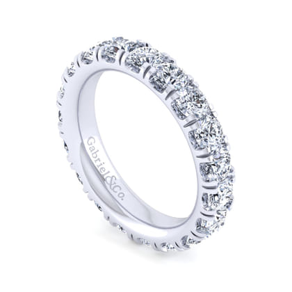 Avignon - 14k White Gold Diamond Eternity Band