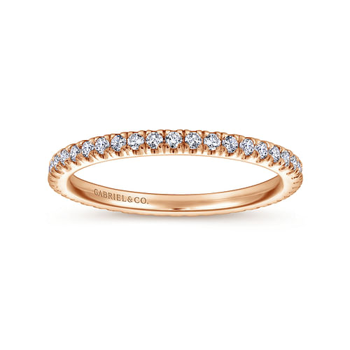 Avignon - French Pave  Eternity Diamond Ring in 14K Rose Gold - 0.5 ct - Shot 4