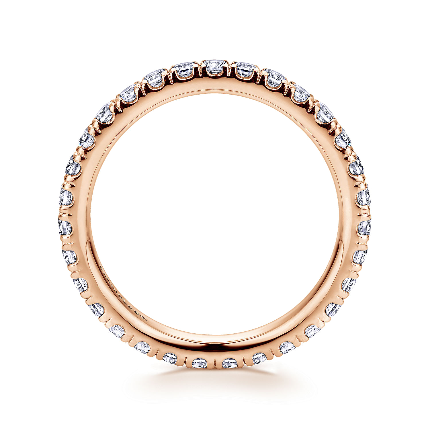 Avignon - French Pave  Eternity Diamond Ring in 14K Rose Gold - 1.05 ct - Shot 2