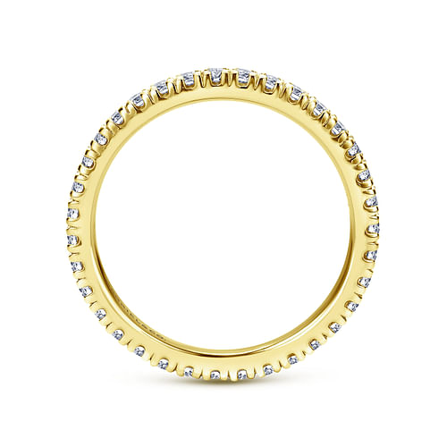 Avignon - French Pave  Eternity Diamond Ring in 14K Yellow Gold - 0.42 ct - Shot 2