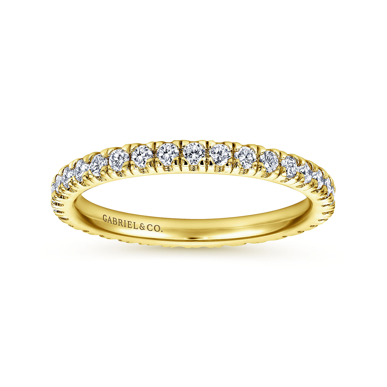 Avignon - French Pave  Eternity Diamond Ring in 14K Yellow Gold - 0.42 ct - Shot 4