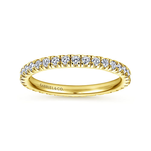 Avignon - French Pave  Eternity Diamond Ring in 14K Yellow Gold - 0.42 ct - Shot 4