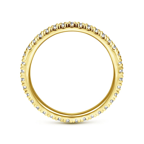 Avignon - French Pave  Eternity Diamond Ring in 14K Yellow Gold - 0.45 ct - Shot 2