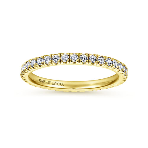 Avignon - French Pave  Eternity Diamond Ring in 14K Yellow Gold - 0.45 ct - Shot 4
