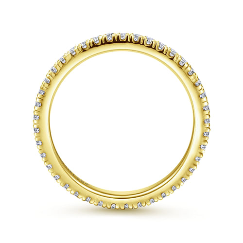 Avignon - French Pave  Eternity Diamond Ring in 14K Yellow Gold - 0.5 ct - Shot 2