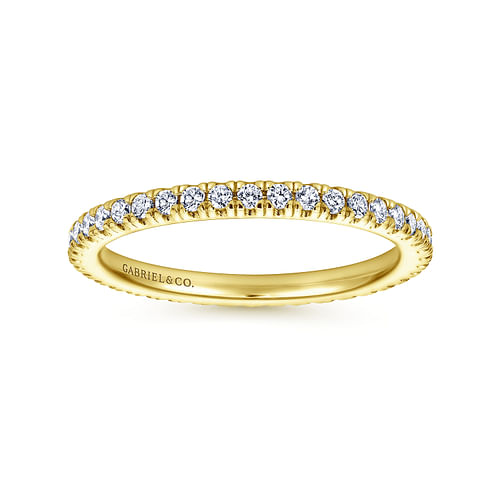 Avignon - French Pave  Eternity Diamond Ring in 14K Yellow Gold - 0.5 ct - Shot 4
