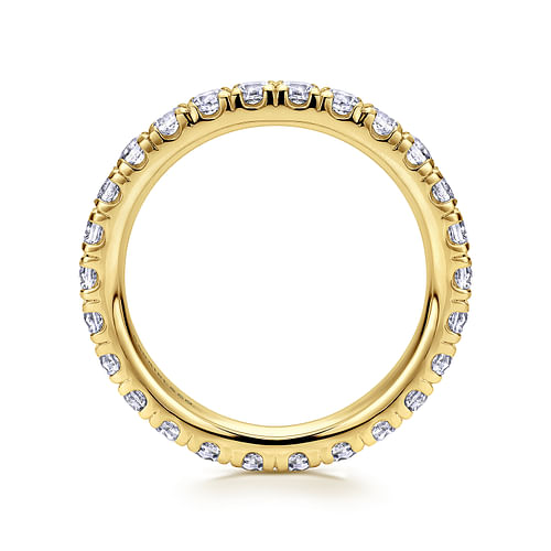 Avignon - French Pave  Eternity Diamond Ring in 14K Yellow Gold - 0.85 ct - Shot 2