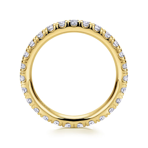 Avignon - French Pave  Eternity Diamond Ring in 14K Yellow Gold - 0.9 ct - Shot 2