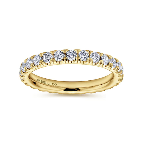 Avignon - French Pave  Eternity Diamond Ring in 14K Yellow Gold - 0.9 ct - Shot 4