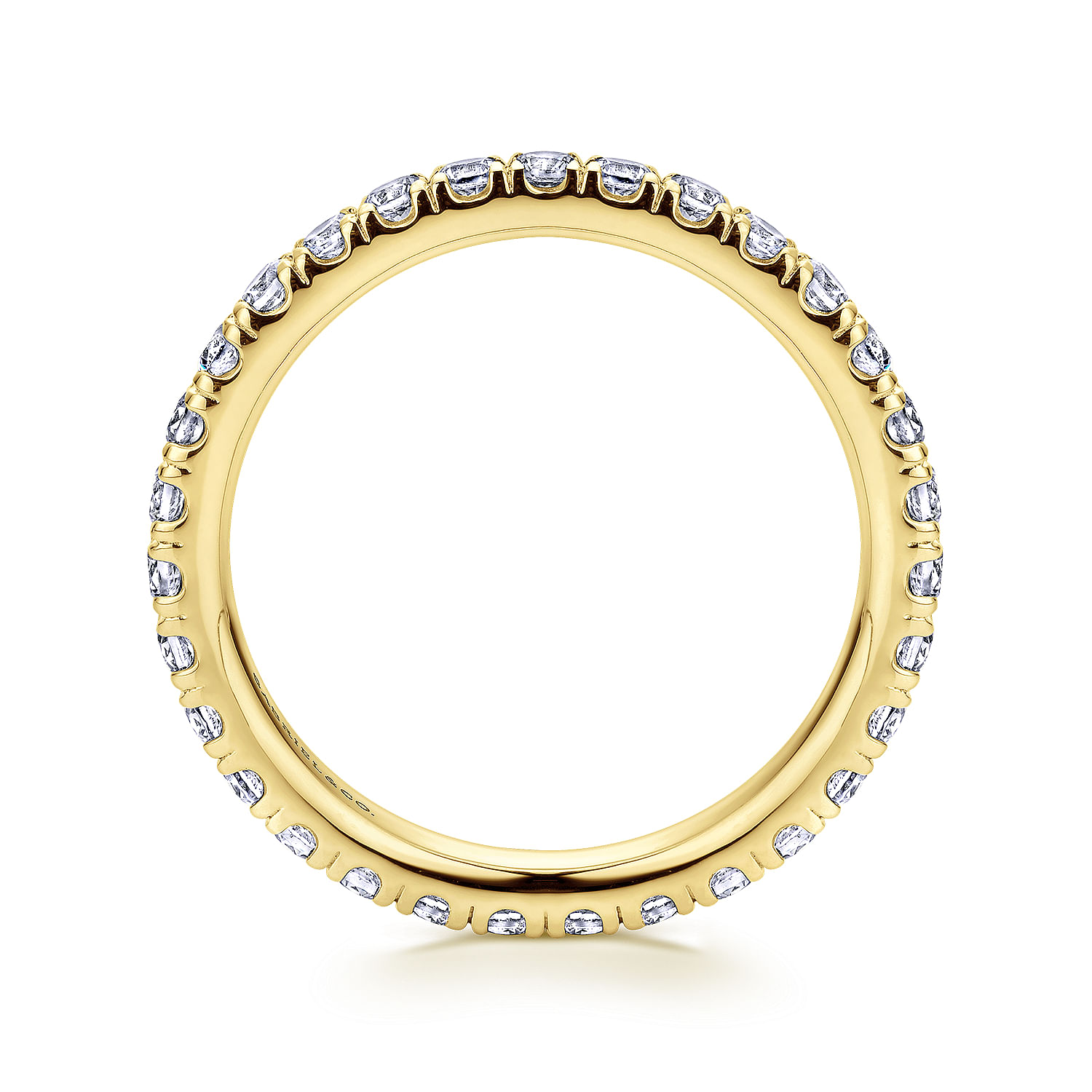 Avignon - French Pave  Eternity Diamond Ring in 14K Yellow Gold - 1.05 ct - Shot 2