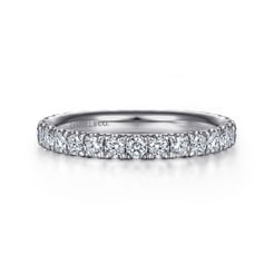 Platinum French Pavé Set Diamond Eternity Band