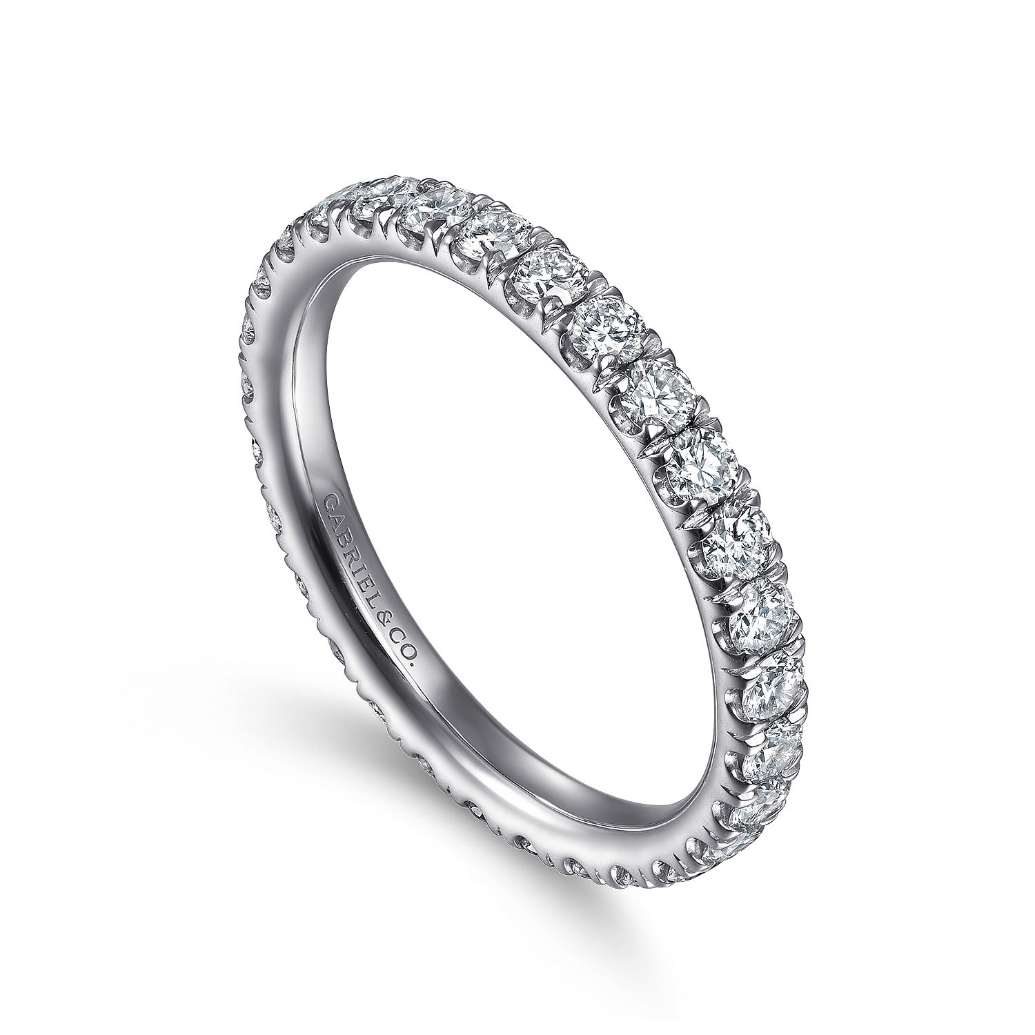 Avignon - Platinum French Pave Set Diamond Eternity Band