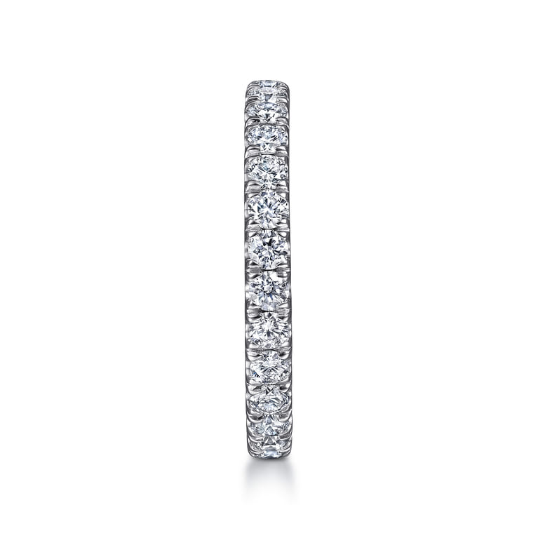 Eternity Band Wedding Ring in Platinum with Round Natural Diamond at Gabriel & Co. - Shot 4