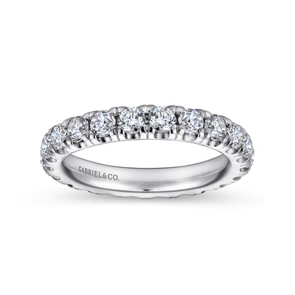 Avignon - Platinum French Pave Set Diamond Eternity Band