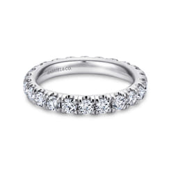 Avignon - Platinum French Pave Set Diamond Eternity Band