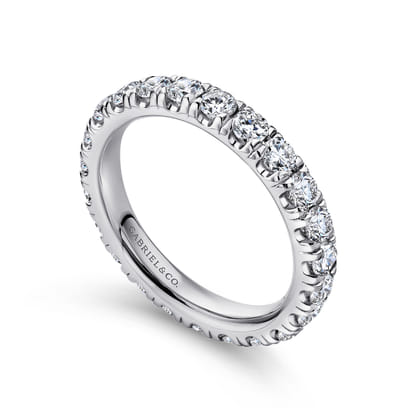 Avignon - Platinum French Pave Set Diamond Eternity Band
