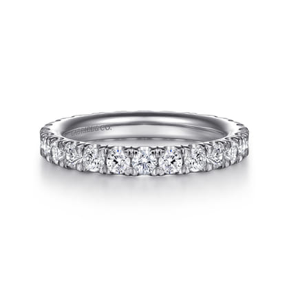 Avignon - Platinum French Pave Set Diamond Eternity Band
