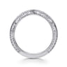 Curved Wedding Ring in 14k White Gold with   at Gabriel & Co.