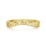Curved Wedding Ring in 14k Yellow Gold with   at Gabriel & Co.