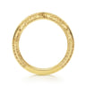 Curved Wedding Ring in 14k Yellow Gold with   at Gabriel & Co.