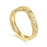 Curved Wedding Ring in 14k Yellow Gold with   at Gabriel & Co.