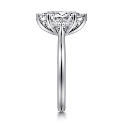 Azucena - 14K White Gold Marquise Shape Solitaire Diamond Engagement Ring