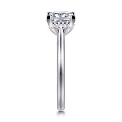 Azucena - 14K White Gold Princess Cut Solitaire Diamond Engagement Ring