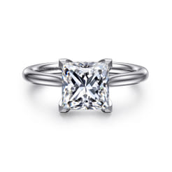 Azucena - 14K White Gold Princess Cut Solitaire Diamond Engagement Ring