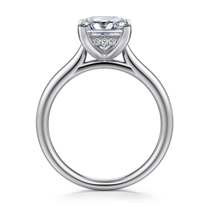 Azucena - 14K White Gold Princess Cut Solitaire Diamond Engagement Ring