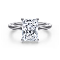Azucena - 14K White Gold Radiant Cut Solitaire Diamond Engagement Ring