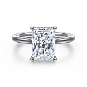 Azucena - 14K White Gold Radiant Cut Solitaire Diamond Engagement Ring