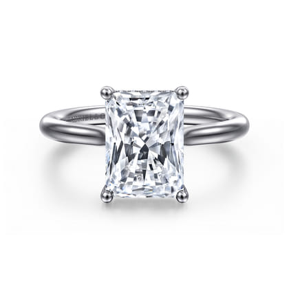 Azucena - 14K White Gold Radiant Cut Solitaire Diamond Engagement Ring