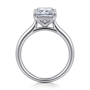 Azucena - 14K White Gold Radiant Cut Solitaire Diamond Engagement Ring