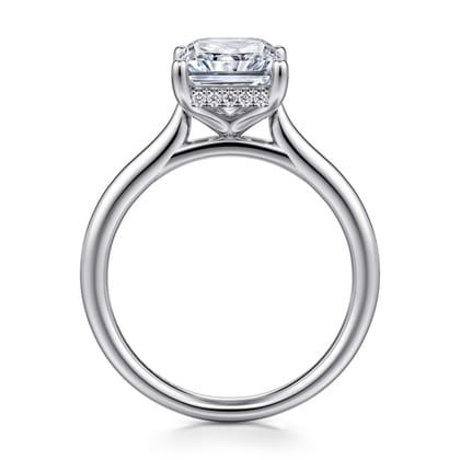 Azucena - 14K White Gold Radiant Cut Solitaire Diamond Engagement Ring